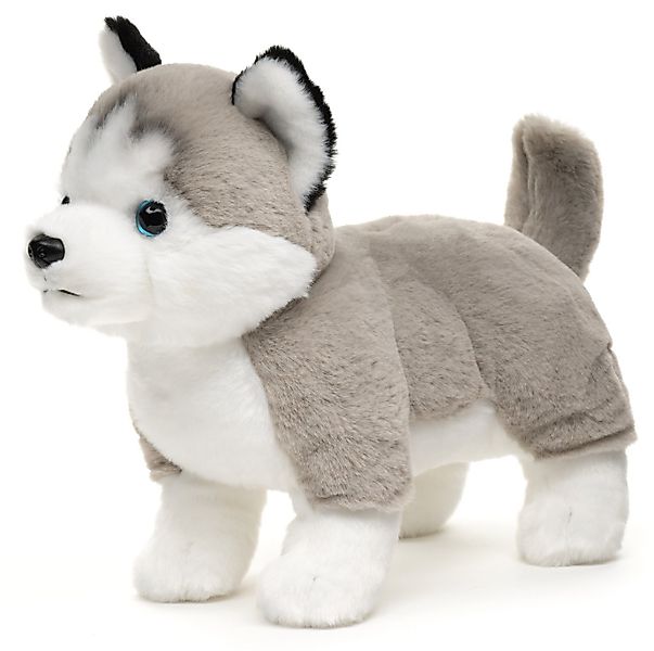 Uni-Toys Kuscheltier Husky grau, stehend - Mit/ohne Leine - 30 cm (Länge) - günstig online kaufen