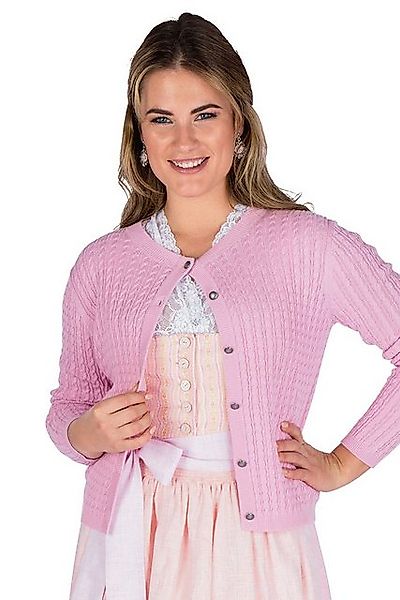 Hammerschmid Trachtenjacke Trachten Strickjacke - REIT - rosa, schieferblau günstig online kaufen