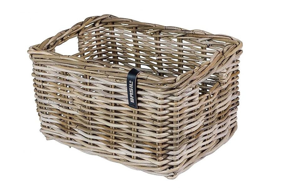 Basil Fahrradkorb Basil Dax L Vorderradkorb - grau, Rattan, 35 x 47 x 27 cm günstig online kaufen