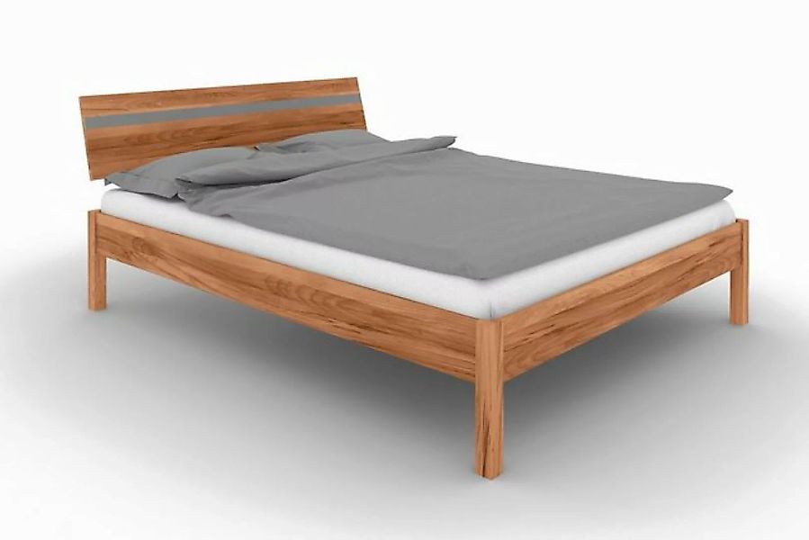 byoak Bett VENTO A-1 140 x 190 aus Massivholz, mit Holzkopfteil, Naturgeölt günstig online kaufen