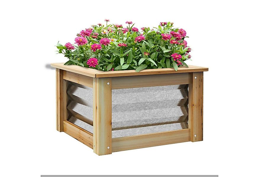 Outsunny Hochbeet mit Holzrahmen (Blumenkasten, 1 St., Pflanzenkasten), für günstig online kaufen