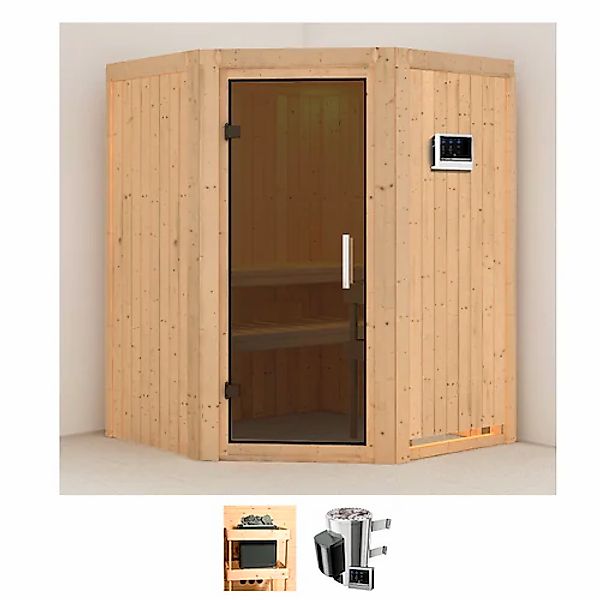 Karibu Sauna »Nanna«, 3,6-kW-Plug & Play Ofen mit externer Steuerung günstig online kaufen