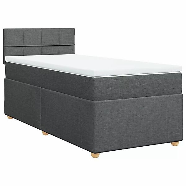 vidaXL Boxspringbett mit Matratze Dunkelgrau 100x200 cm Stoff2098283 günstig online kaufen