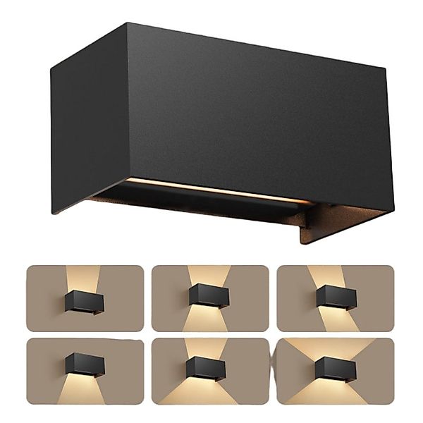 LETGOSPT Wandleuchte LED Wandlampe Innen/Außen Aluminium günstig online kaufen