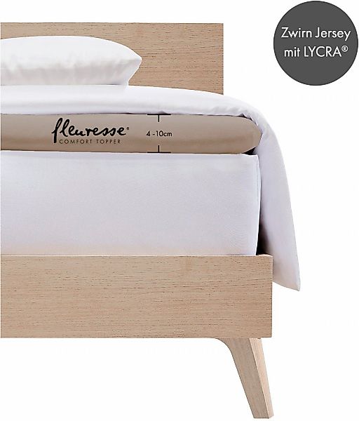 fleuresse Spannbettlaken "Topper" aus Jersey-Elasthan, für eine Matratzenhö günstig online kaufen
