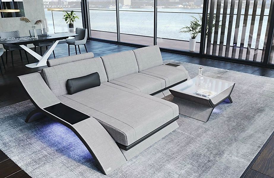 Sofa Dreams Ecksofa Polster Couch Stoffsofa Calabria L Form Stoff Sofa, Web günstig online kaufen