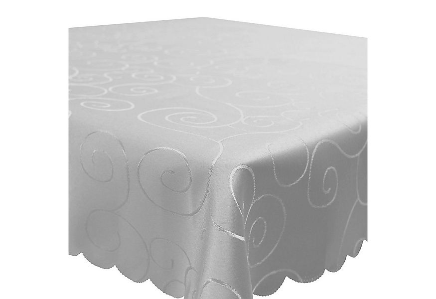 Haus und Deko Tischdecke Tischdecke Damast Ornamente eckig Circle Struktur günstig online kaufen