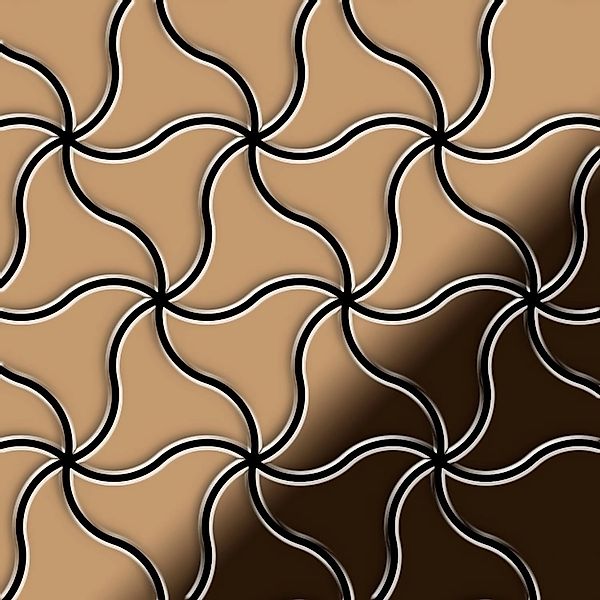 ALLOY Mosaik Fliese Massiv Metall Titan Hochglänzend Kupfer 1,6mm Stark Nin günstig online kaufen