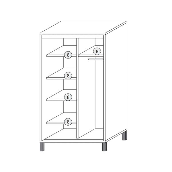 SM SEGA Schiebetürenschrank Verschiebbarer Kleiderschrank - günstig online kaufen