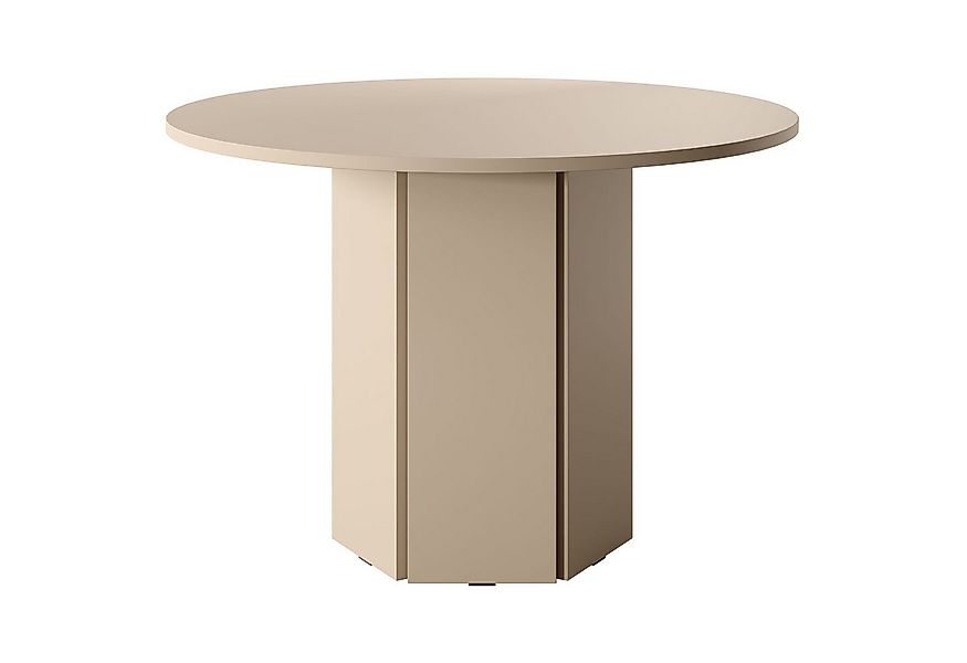 Selsey Esstisch HEXA, Rund, zylindrisches Gestell, Durchmesser 110 cm günstig online kaufen