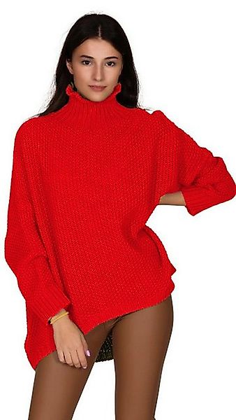 Charis Moda Longpullover Strickpullover Turtelneck Vorne kurz Hinten lang C günstig online kaufen