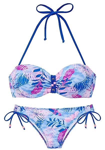 Vivance Bügel-Bandeau-Bikini mit stylischem Blätterprint günstig online kaufen