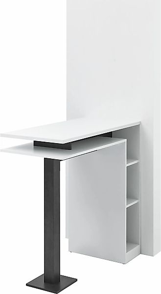 Stolkom Bartisch "Bay" weiß, Tisch mit Ablagefächer günstig online kaufen