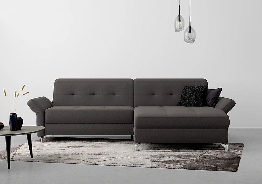 Home affaire Ecksofa "Maredo L-Form" Federkern, wahlweise auch mit Kopfteil günstig online kaufen