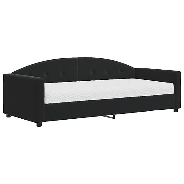 vidaXL Bett Tagesbett mit Matratze Schwarz günstig online kaufen