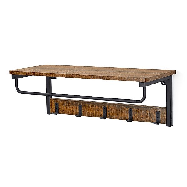 Mondeer Wandgarderobe Wandregal, mit 5 Haken günstig online kaufen