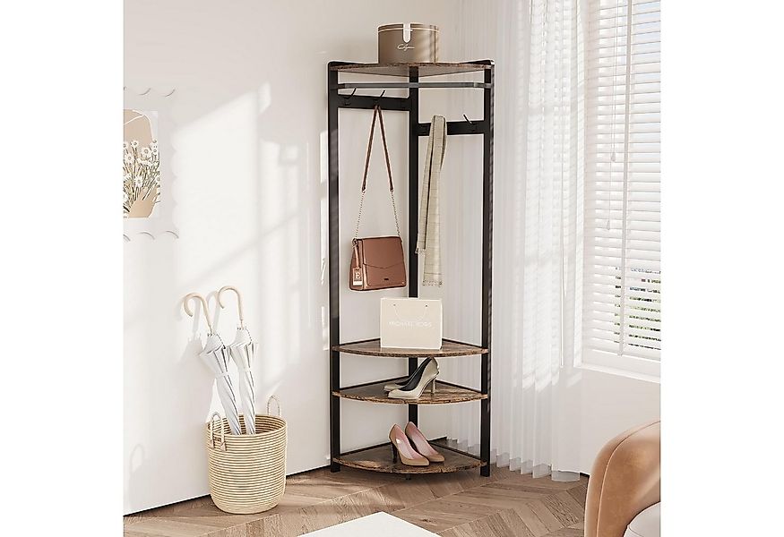 GarveeMore Garderobenständer Garderobenständer, Metall-Eckgarderobe Flurbau günstig online kaufen