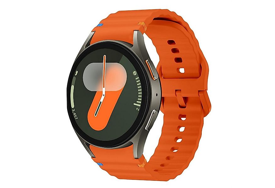 Wigento Smartwatch-Armband Für Samsung Galaxy Watch 7 44 / 40mm Silikon Wel günstig online kaufen