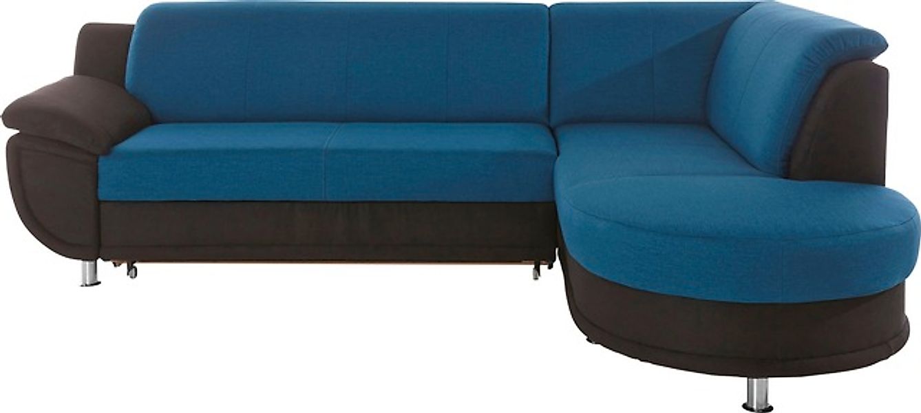 TRENDMANUFAKTUR Ecksofa "Rondo 3, zeitlos und bequem, Materialmix, breite A günstig online kaufen