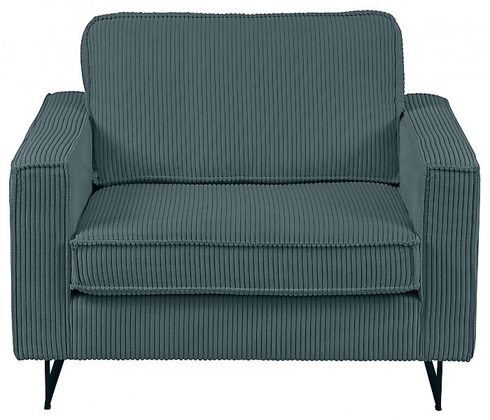 Home affaire Loveseat "Pinto 105 cm, Cord, Chenille, Lederoptik" mit Keder, günstig online kaufen