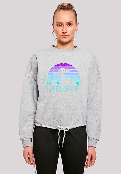 F4NT4STIC Sweatshirt I BELIEVE UFO Alien Raumschiff Retro Premium Qualität günstig online kaufen