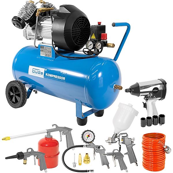 Güde Kompressor Set 400/10/50 DG, 2200 W, max. 10 bar, 50 l günstig online kaufen