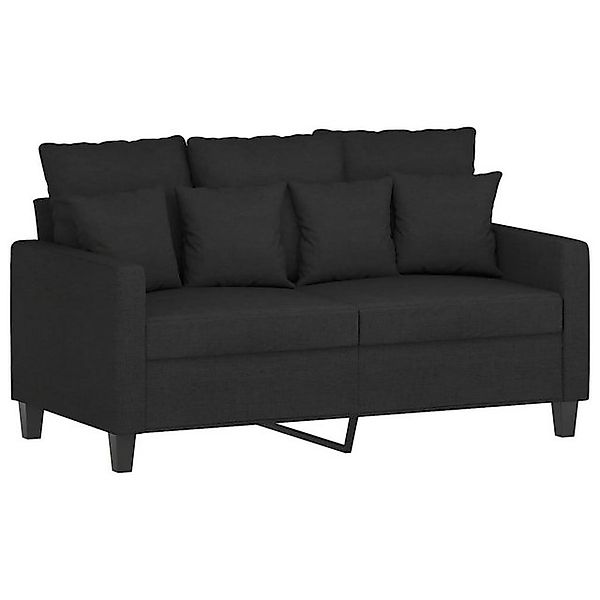 vidaXL Sofa 2-Sitzer-Sofa Schwarz 120 cm Stoff günstig online kaufen