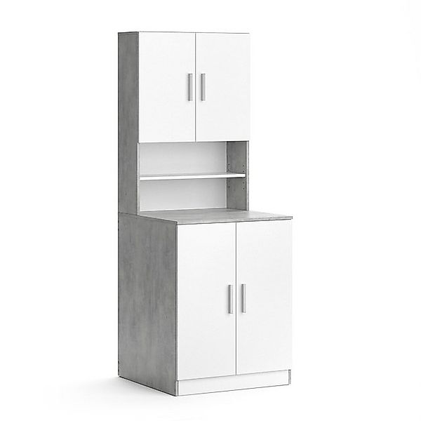 Vicco Waschmaschinenschrank Liana Beton/Weiß 71 x 191 cm günstig online kaufen