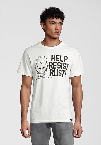 Recovered T-Shirt Marvel Help Resist Rust Ecru (1-tlg) mit angesagtem Iron günstig online kaufen
