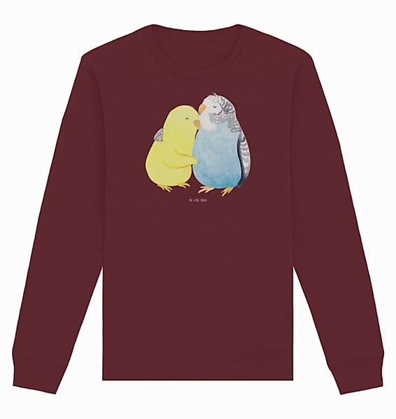 Mr. & Mrs. Panda Longpullover Größe S Wellensittich Liebe - Burgundy - Gesc günstig online kaufen