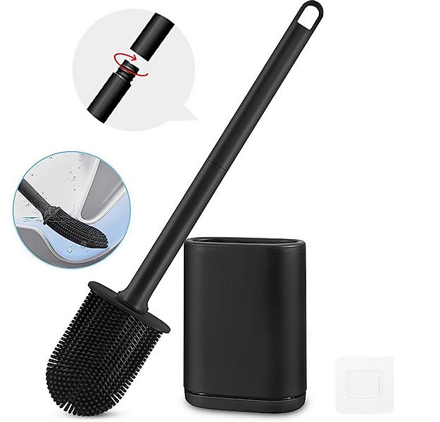 TUWENA Badaccessoire-Set Silikon-Toilettenbürste und Halter, biegsam, effiz günstig online kaufen