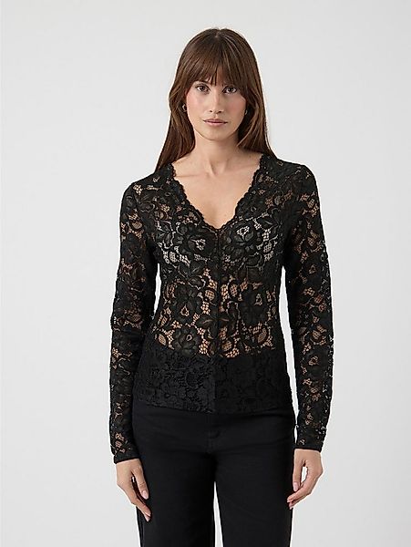 Y.A.S Spitzenshirt YASLACEY LS V-NECK LACE TOP S. NOOS günstig online kaufen