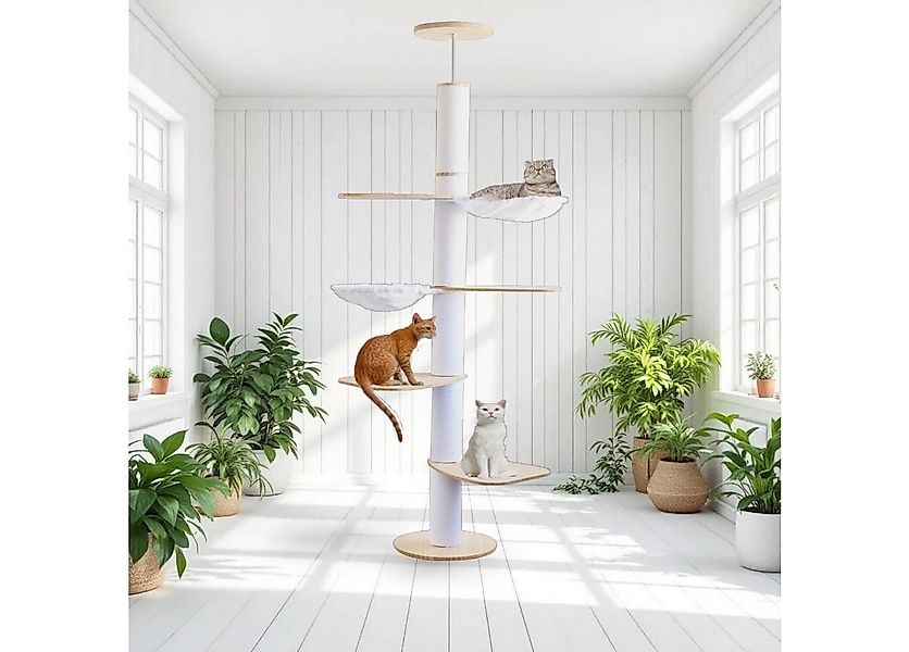 Liszton Kratzbaum Katzenbaum,5-stöckig, von Boden bis Decke, höhenverstellb günstig online kaufen