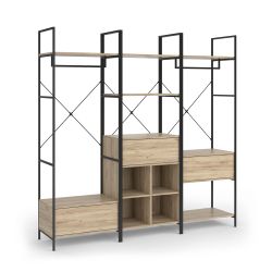 Vicco Kleiderschrank Enya, Holz/Schwarz, 60 x günstig online kaufen