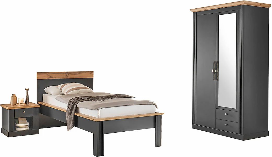 OTTO home Schlafzimmer-Set "Westminster" beinhaltet 1 Bett, Kleiderschrank günstig online kaufen