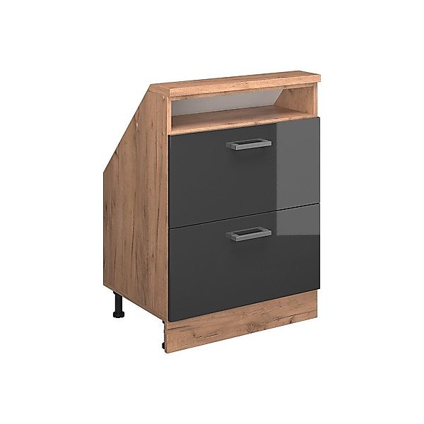 Vicco Unterschrank R-Line, Anthrazit Hochglanz/Goldkraft Eiche, günstig online kaufen