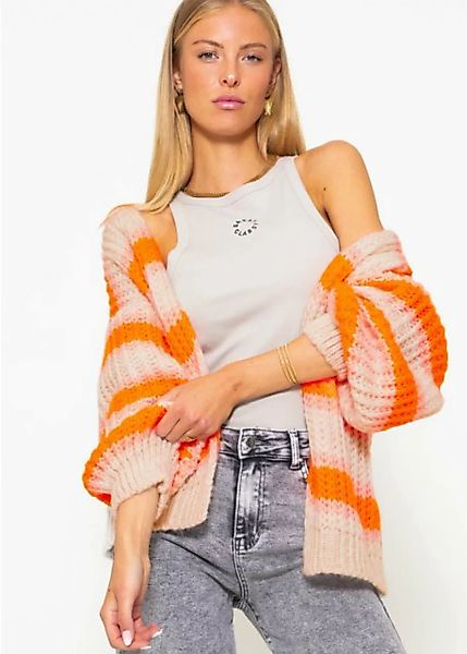 SASSYCLASSY Cardigan Oversize Strickjacke Damen aus weichem Grobstrick Läss günstig online kaufen