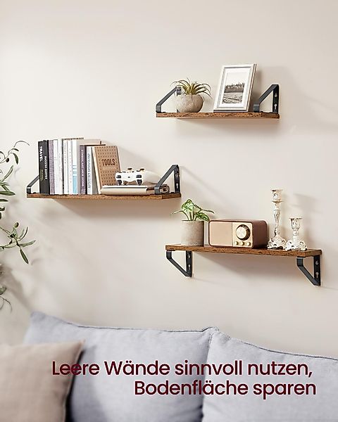 VASAGLE Wandregal Schweberegal, 3er Set, Regalbrett, günstig online kaufen