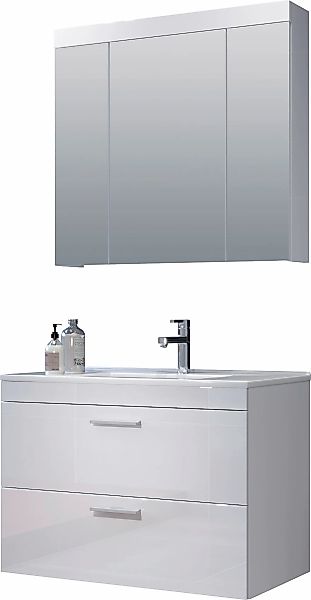 welltime Badmöbel-Set "Dormoletto" 2 Stk. tlg. Badmöbel-Set, Badezimmer-Set günstig online kaufen