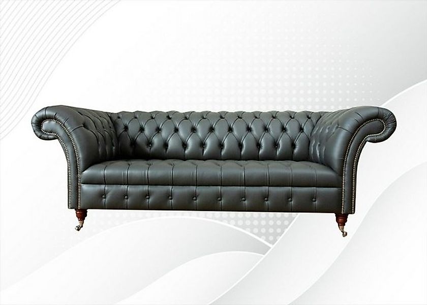JVmoebel Chesterfield-Sofa Chesterfield Sofa hochwertig massiv Holz Handarb günstig online kaufen