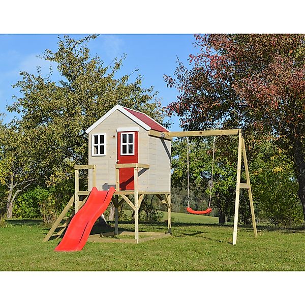 Wendi Toys Kinderspielhaus Elefant Spielturm inkl. Veranda & Rutsche 242 cm günstig online kaufen