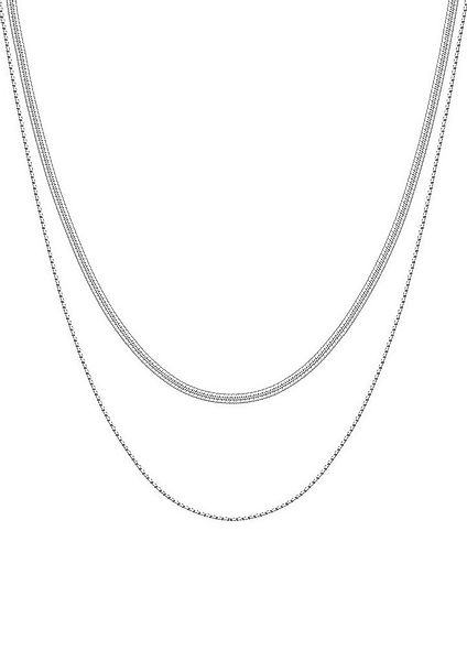 Hey Happiness Edelstahlkette Damen Layer mehrschichtig, Kordel Schlange Ket günstig online kaufen