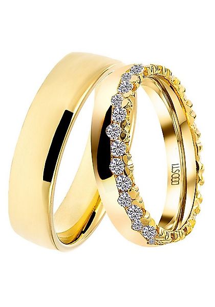 DOOSTI Trauring Schmuck Geschenk Silber 925 Trauring Ehering Partnerring LI günstig online kaufen