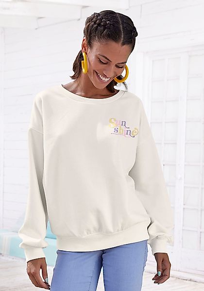 Buffalo Sweatshirt mit Rippbündchen und Sunshine günstig online kaufen