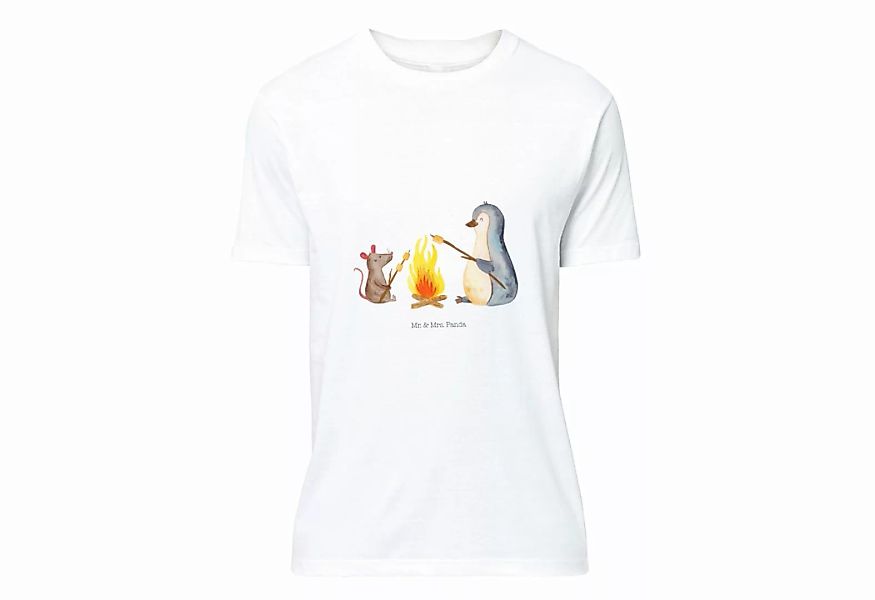Mr. & Mrs. Panda T-Shirt Pinguin Lagerfeuer - Weiß - Geschenk, Geburstag, H günstig online kaufen