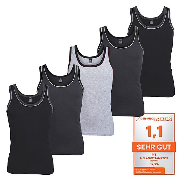 MT Unterhemd Herren Melange Tank-Top (5er günstig online kaufen