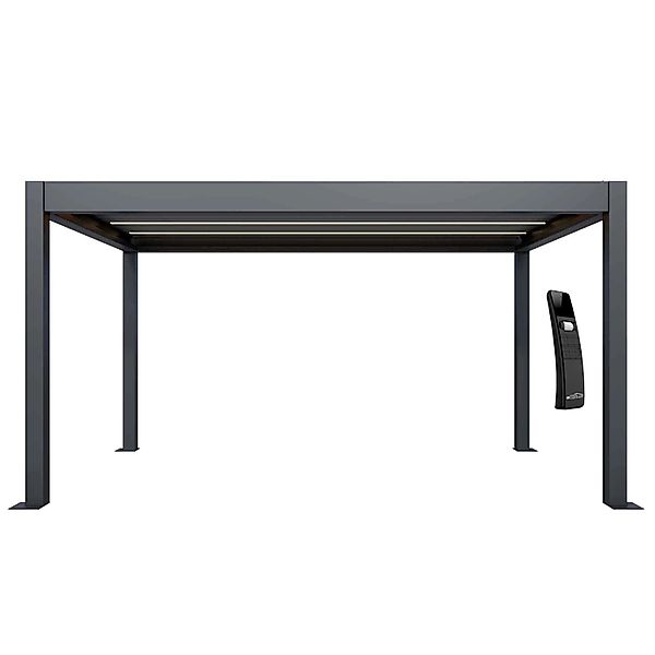 Dreamgarden Pergola 4 x 3 x 2,7 m Verona Elektrisch Anthrazit Lamellendach günstig online kaufen