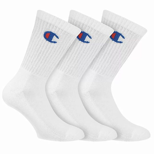 Champion Unisex Socken, 3 Paar - Crew Socken Legacy Weiß (buntes Logo) EU 4 günstig online kaufen