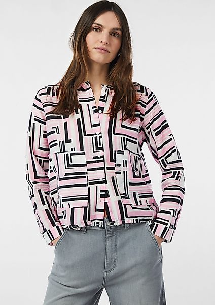 comma casual identity Langarmbluse Strukturierte Bluse günstig online kaufen