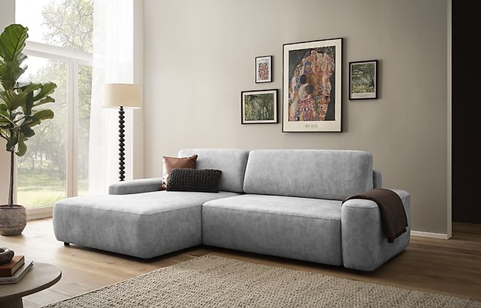 Home affaire Ecksofa »TORGE (264cm), Schlafsofa in Cord, Samtvelours o Stru günstig online kaufen